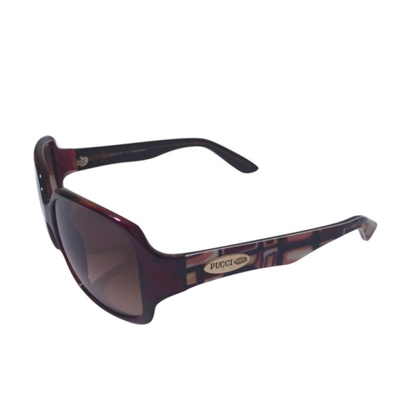 New Emilio Pucci Brown Logo Sunglasses - Picture 3 of 11